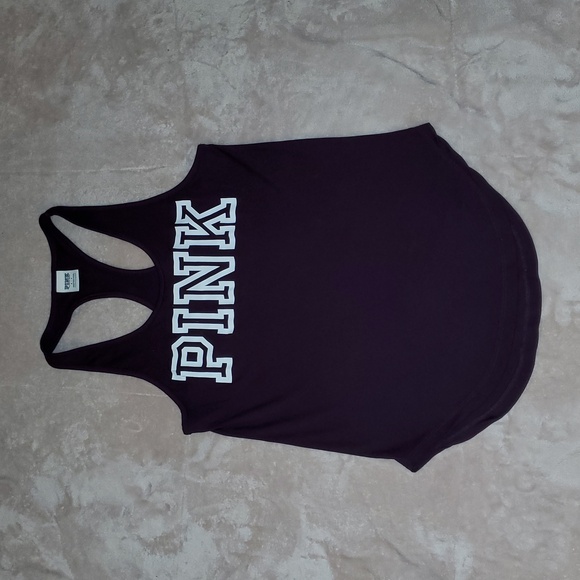 PINK Victoria's Secret Tops - PINK Victoria's Secret Racer Back tank top Small Burgundy NEW lightweight active